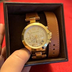 Michael Kors Gold Double Strap Watch